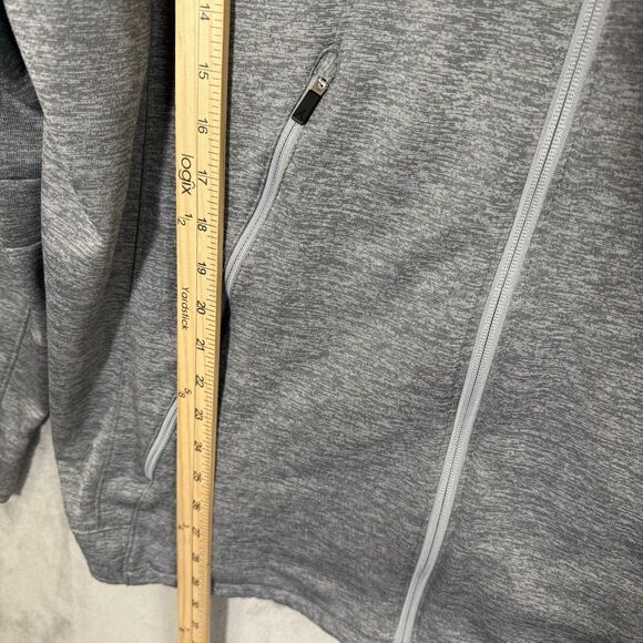 Air Jordan Nike Hoodie Men 2XL Gray Full Zip Fleece Flight Therma Fit 688525 - Picture 8 of 11